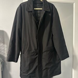 Bill Blass Men's Black Trench Coat